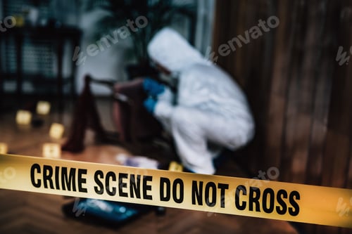 Crime Scene Investigation by Professional in Protective Suit