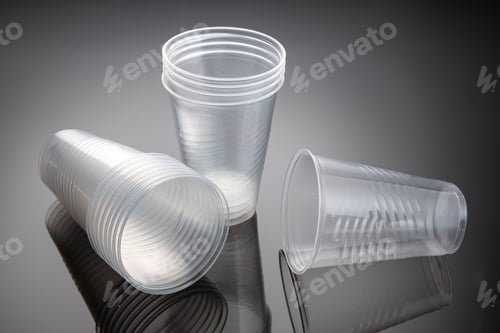Preview: Set of new empty Plastic cups