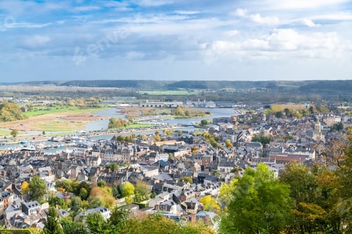 Preview: Honfleur in Normandy, aerial view of the city