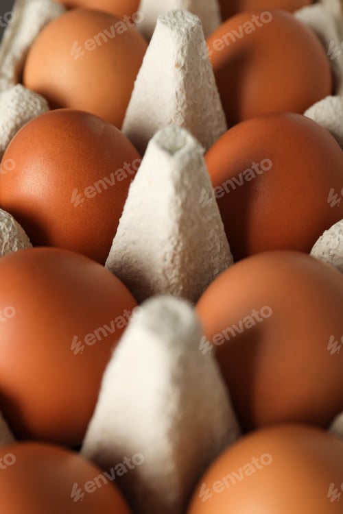 Preview: Ingredient for making breakfast - eggs, close up