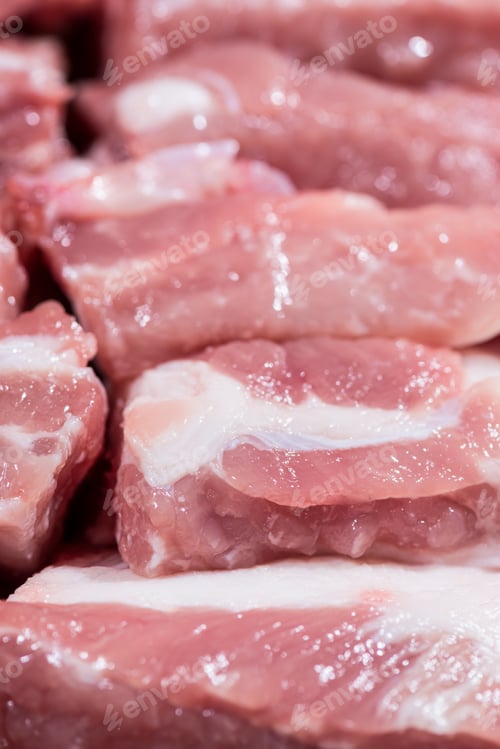 Preview: Close up pack raw pork rib