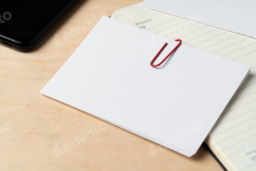 Preview: Blank white business card with copy space for your design