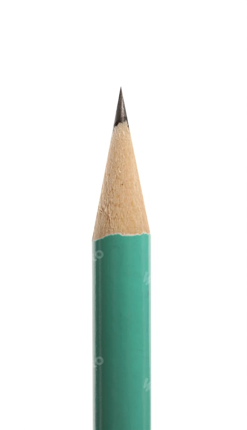 Preview: Graphite pencil isolated on white, closeup. School stationery