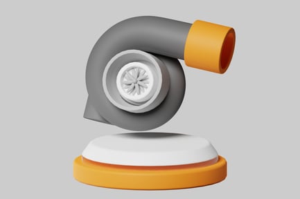 Preview: Cartoon turbo charger component part