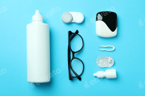 Preview: Concept of contact lenses for eyes, health care