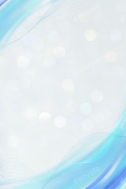 Preview: Sparkling bokeh on a blue background illustration