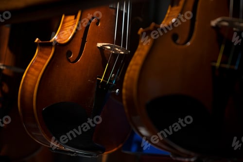Preview: Classic violin over dark background