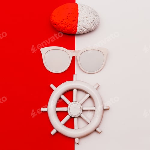 Preview: Marine style. Minimal design. Fashion accessories. Sunglasses