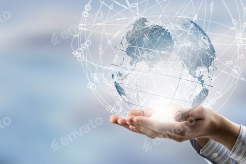 Preview: Global Connection Concept With Digital Planet In Hands