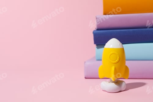 Preview: Concept of school education with school accessories, space for text