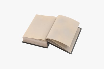 Preview: Open Classic Book with Blank Pages