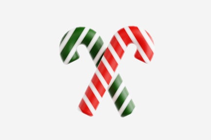 Preview: Peppermint Candy 3D Icon for Winter and Christmas