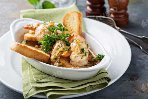 Preview: Shrimp and tomato sauce appetizer