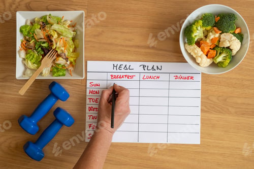 Preview: Preparing healthy meal plan for wellbeing and exercise