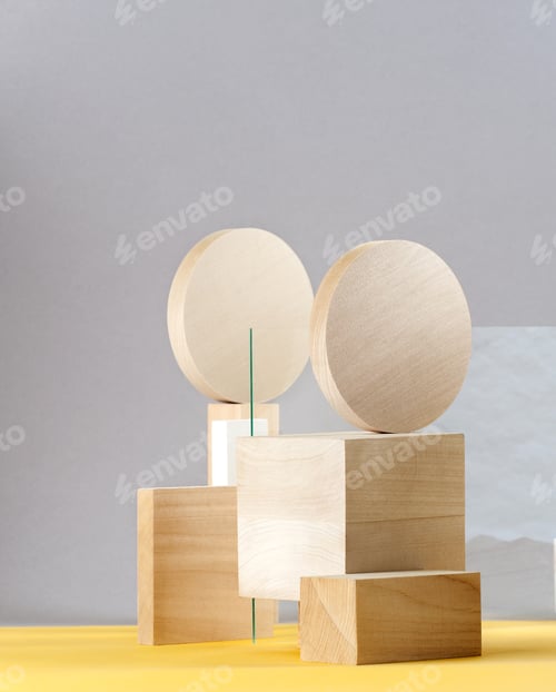 Preview: Abstraction from three-dimensional geometric figures on a gray-y