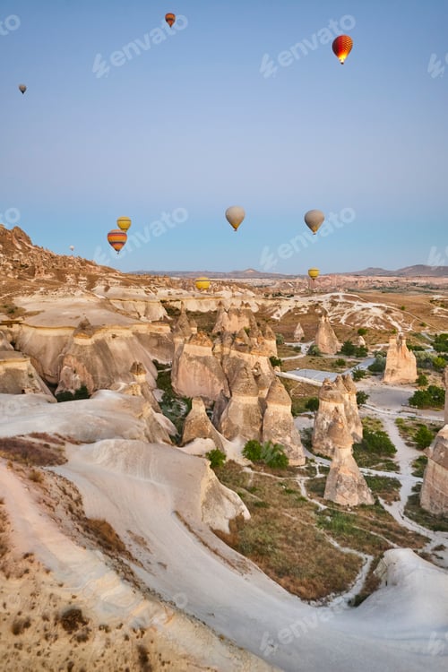 Preview: Balloons in rose valley, Cappadocia. Flights in Goreme. Turkey