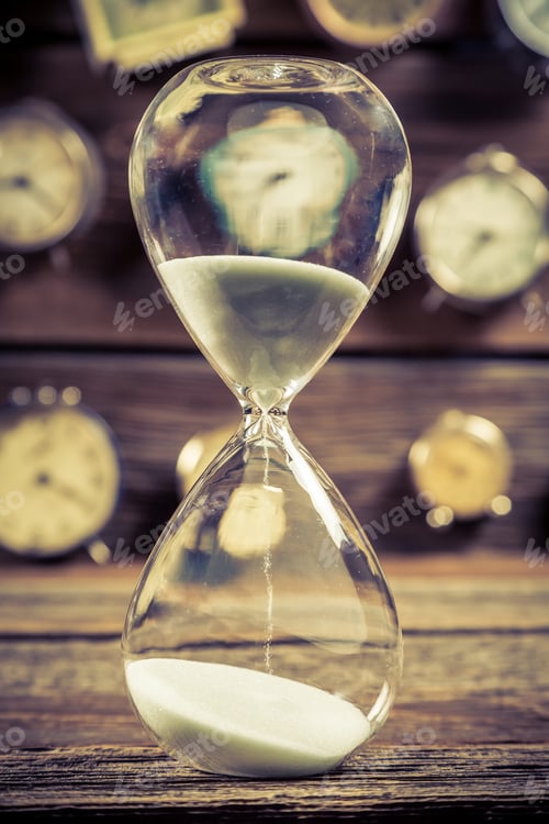 Preview: Vintage hourglass as the old way of timing