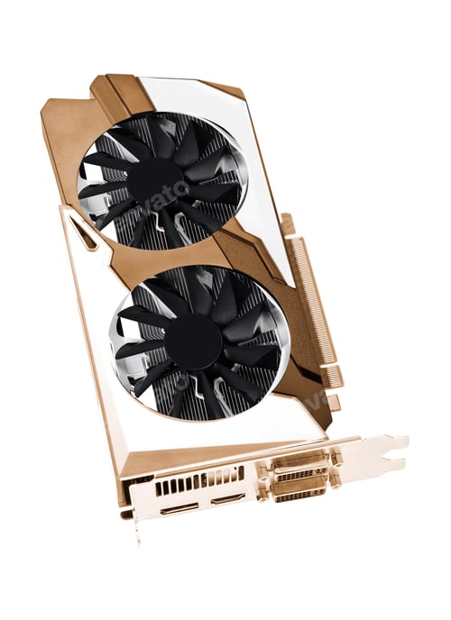 Preview: Graphics card isolated on white background