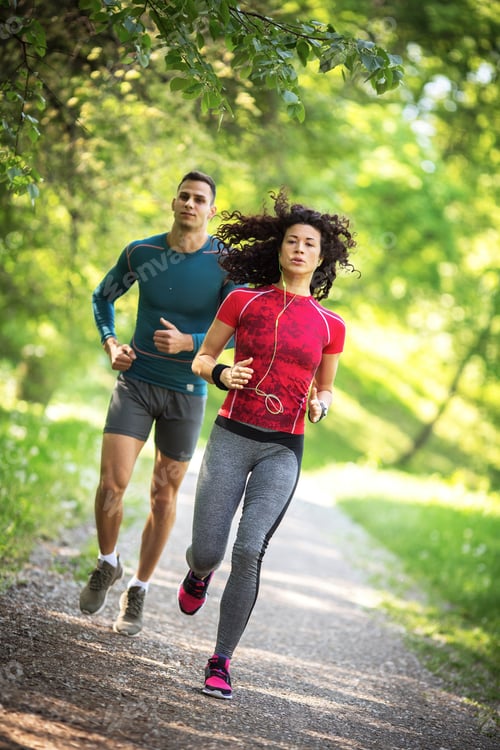 Preview: Young couple enjoys a refreshing jogging