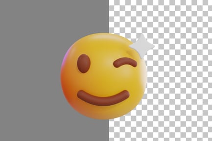 Preview: Winking Emoji 3D Icon