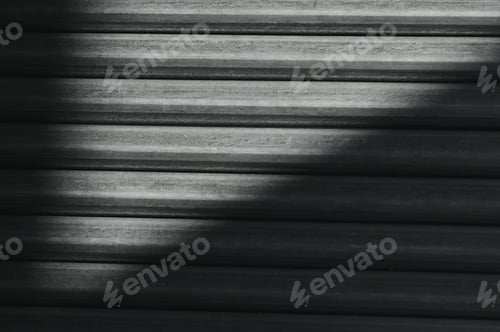 Preview: Stack of rolled metal products, perspective view of steel pipes of rectangular cross-section