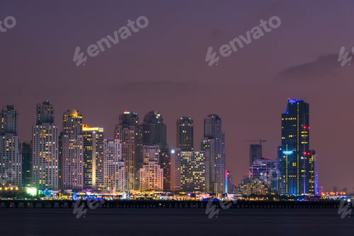 Preview: Night cityscape of Dubai city, UAE