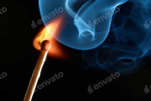 Preview: Match with smoke and fire