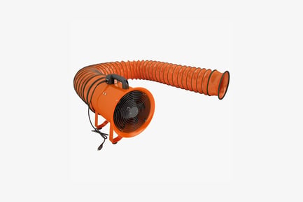 Preview: Industrial blower with spiral hose and dual fans
