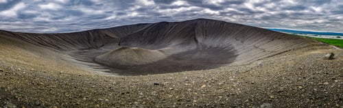 Preview: Panorama of volcano crater dimmu borgir in Iceland