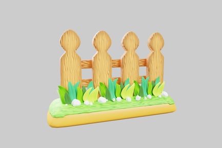 Preview: Springtime fence with grass