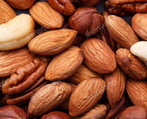 Preview: Background texture of assorted mixed nuts