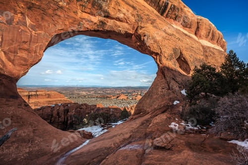 Aperçu: Sunset At Partition Arch, In Arches National Park Utah