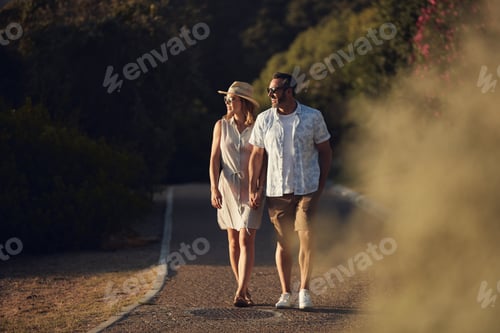 Preview: Shot of an affectionate mature couple taking a walk outdoors