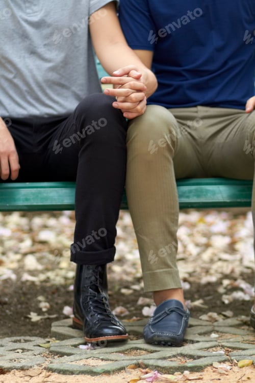 Preview: Always there for one another. Cropped view of a homosexual couple holding hands.
