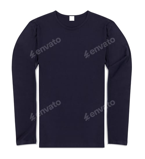 Preview: Blue long sleeve shirt isolated on white