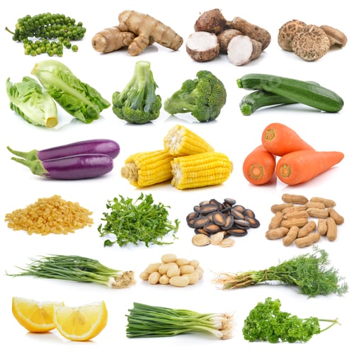 Preview: set of vegetable isolated on white background