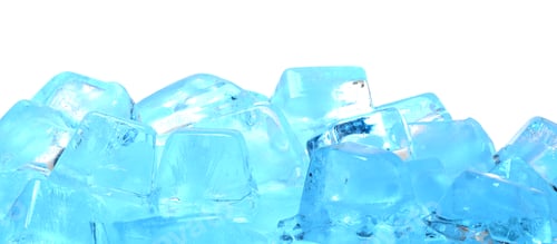Preview: Cubes of clear ice on white background