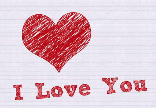 Preview: "I Love You" text, with a heart
