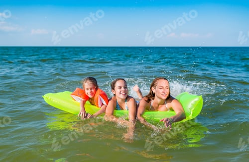 Preview: Family positive mom and two little daughters