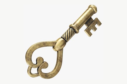 Preview: Ornate Golden Treasure Key