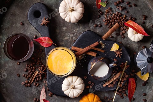 Preview: Ingredients for pumpkin latte