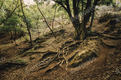 Preview: Old tree on the spring forest