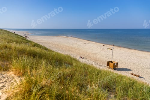 Preview: Airy wide sandy beach on the Baltic sea, Curonian Spit