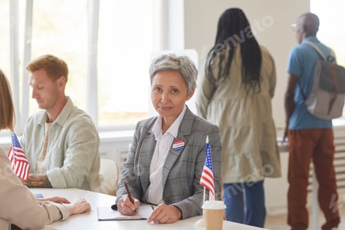 Preview: Mature Woman at Voting Station