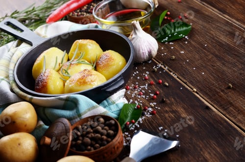 Preview: Pan of Boiled and baked potato