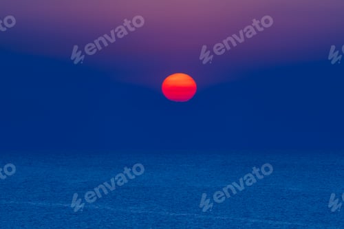 Preview: Colorful sun rise at sea