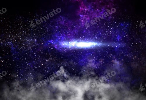 Preview: Abstract wormhole in space with gas and dust, galaxy and stars Premium Photo, black hole