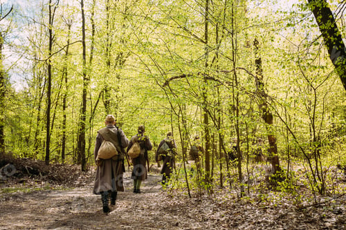 Preview: Re-enactors Dressed As Soviet Russian Red Army Infantry Soldiers