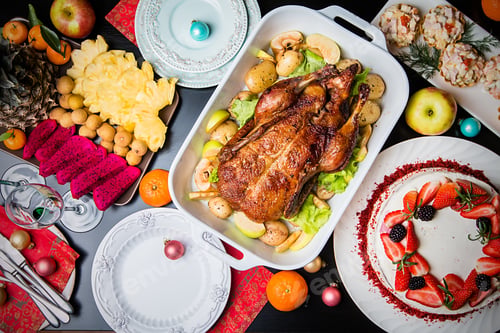 Preview: Christmas duck with apples