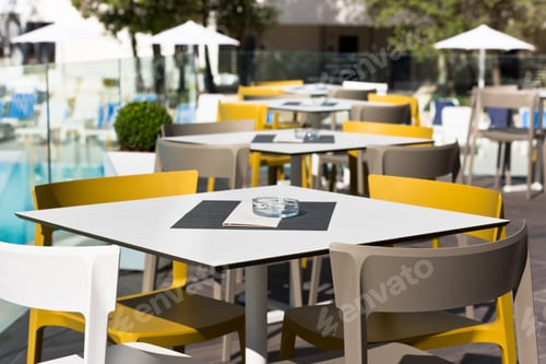 Preview: Summer cafe with plastic furniture